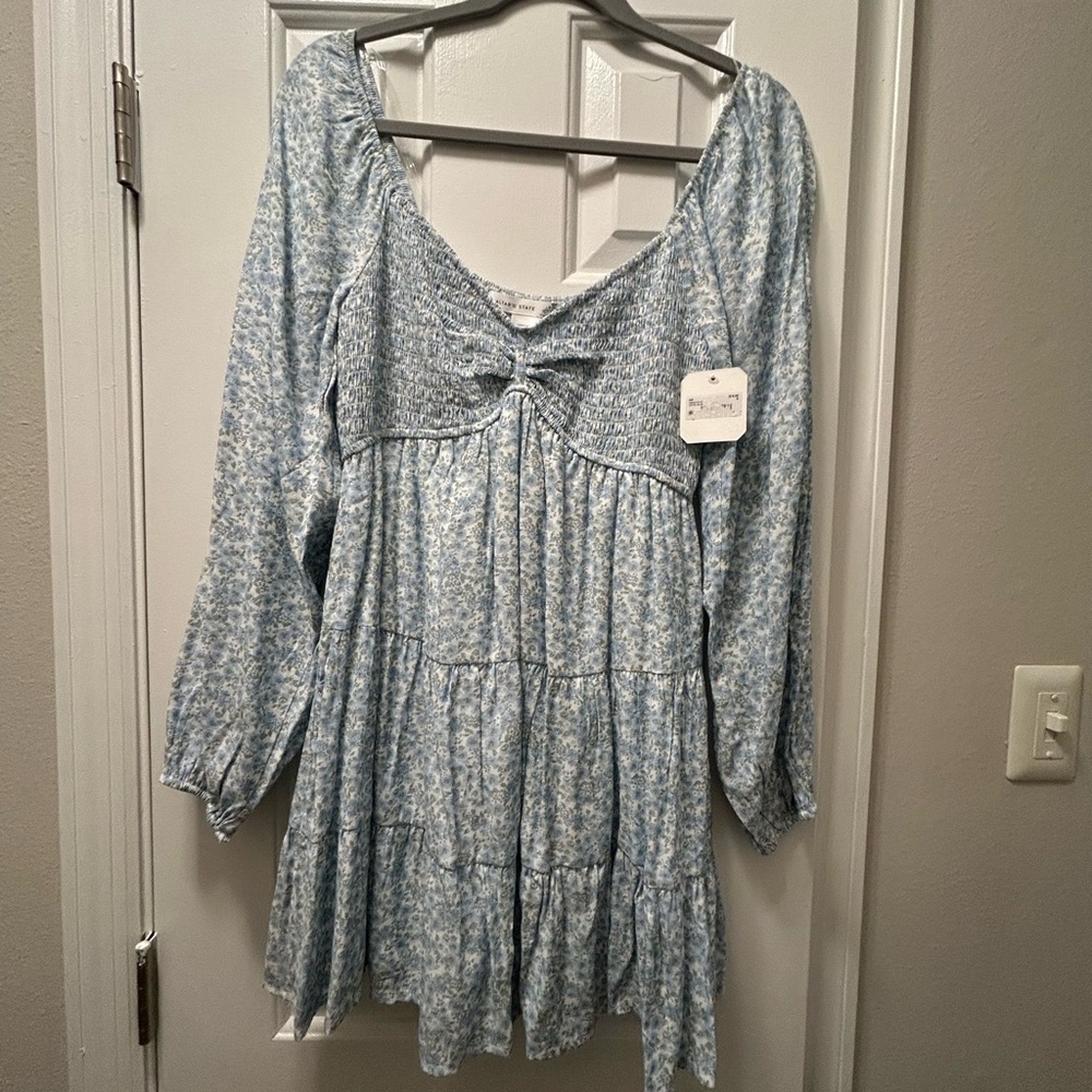 Alter’d State Blue Floral Long Sleeve Dress